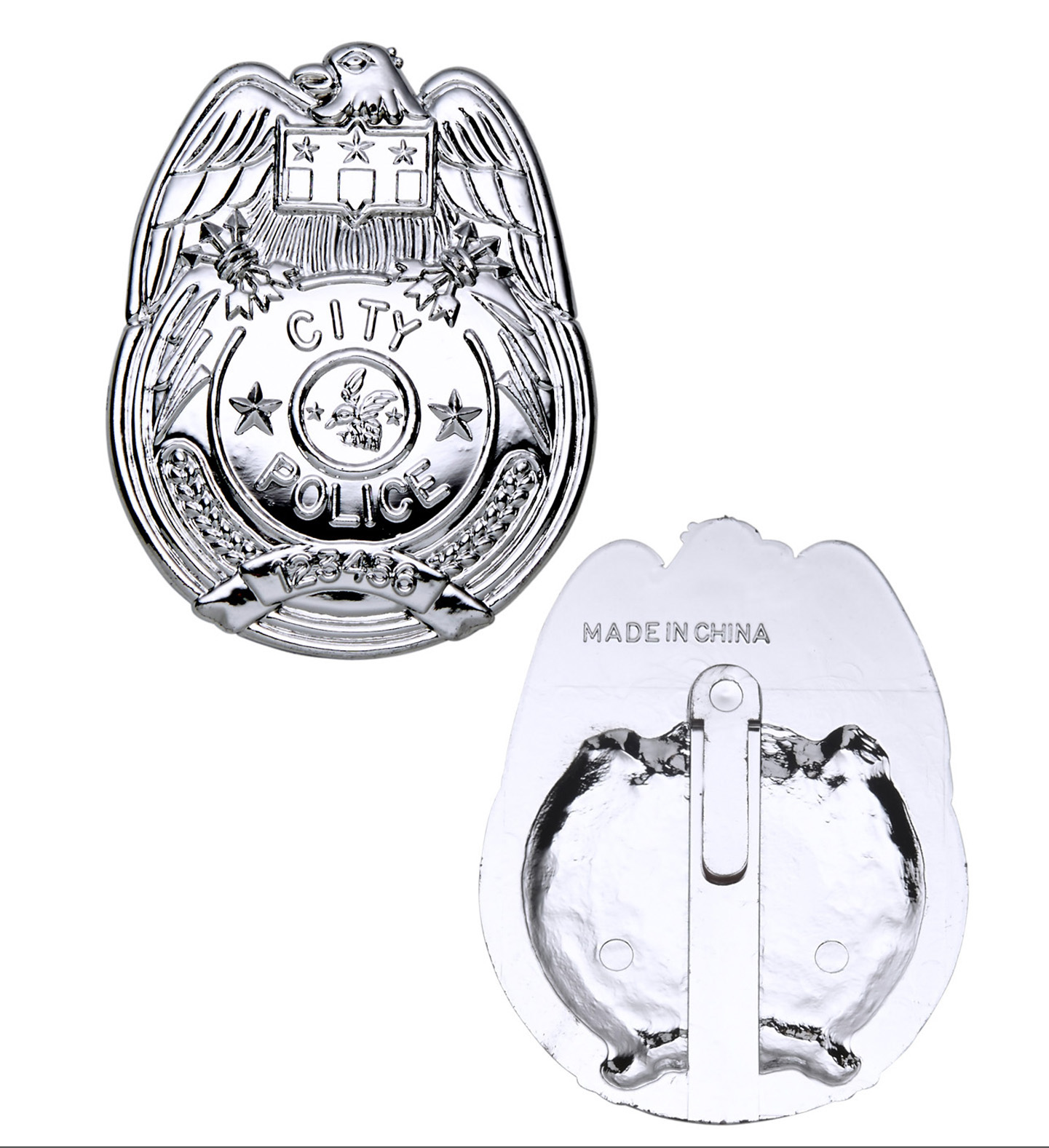 Politie Penning Badge Zilver