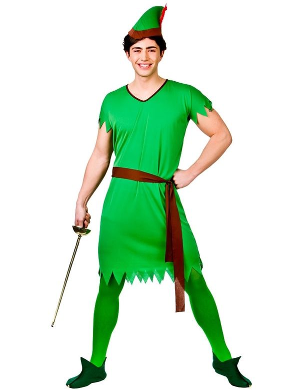 Gifgroen Peter Pan Sprookjes Man Kostuum