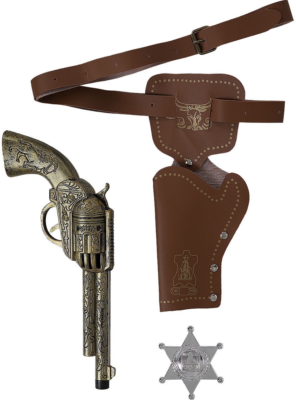 Lederlook Holster Met Pistool Voor Sheriff Of Cowboy