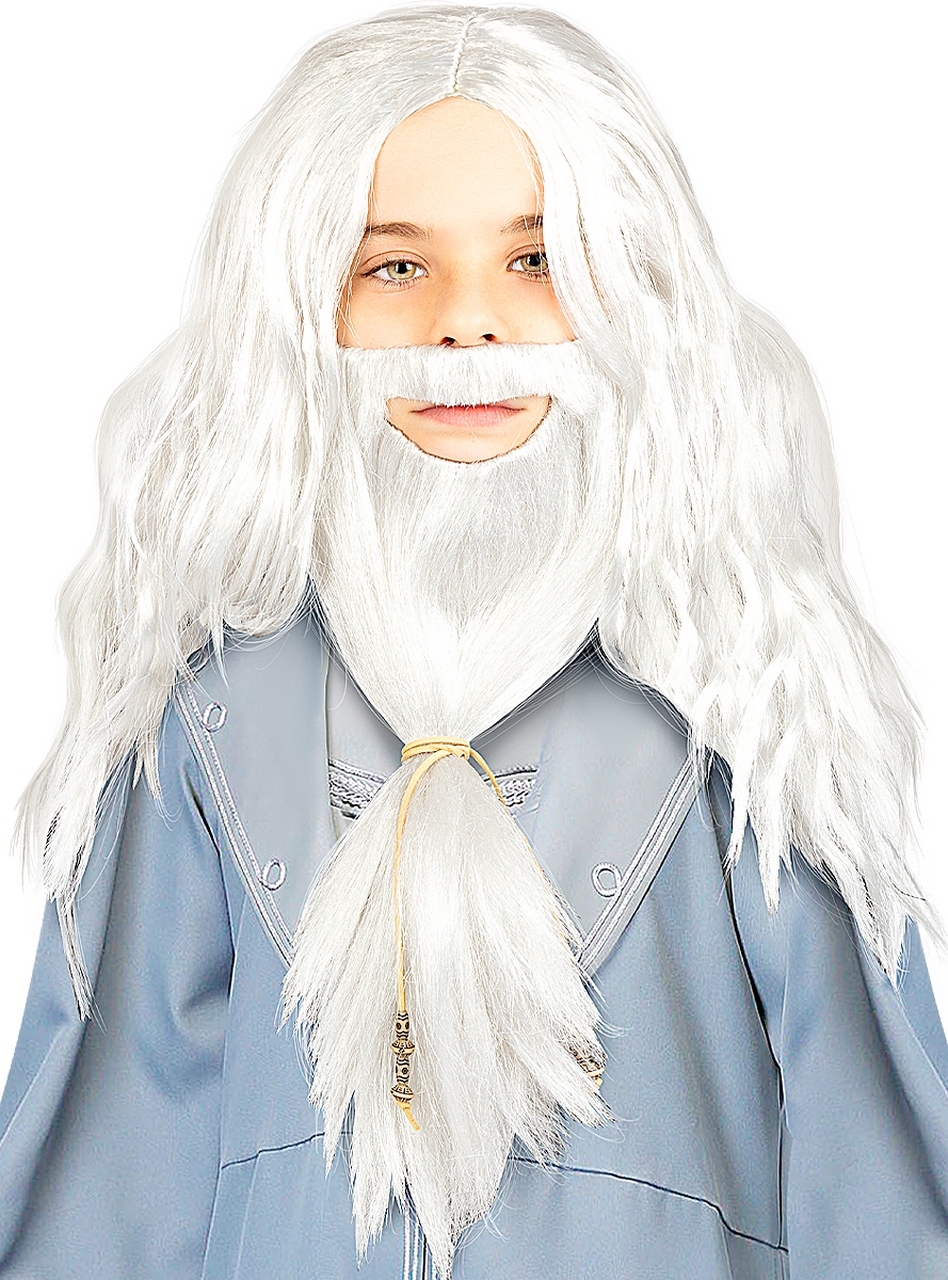 Magier Dumbledor Harry Potter Pruik Met Baard Wit