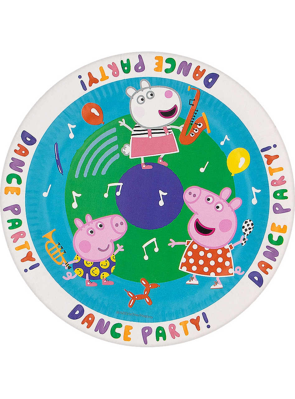 Peppa Pig Dance Party Bord 23 Centimeter 8 Stuks