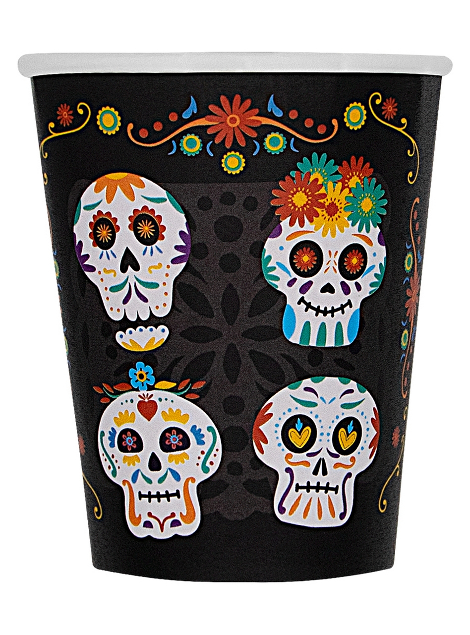 Day Of The Dead Schedel Bekers 8 Stuks