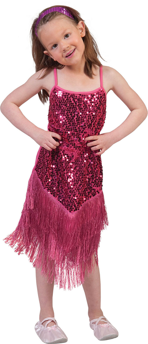 Glitter Fancy Flapper Jurk Roze Meisje