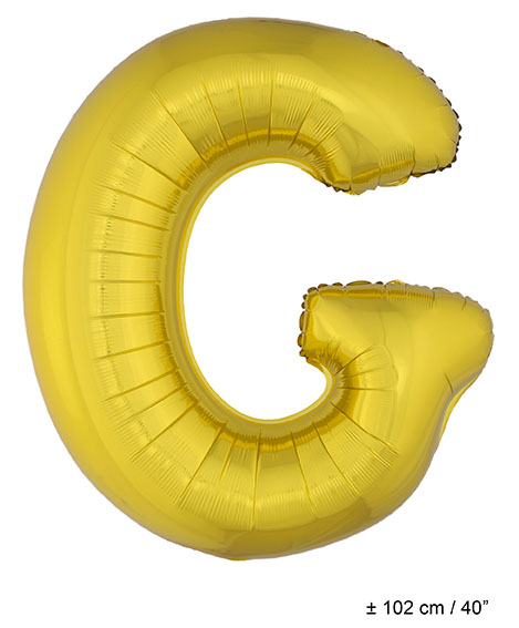 Folie Ballon Letter G Goud XL 102cm (Leeg)