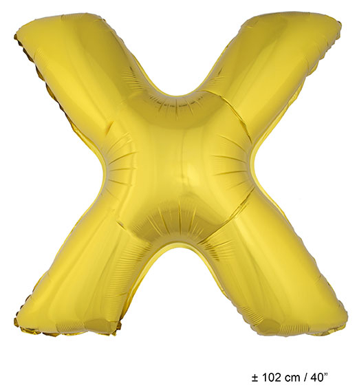 Folie Ballon Letter X Goud XL 102cm (Leeg)