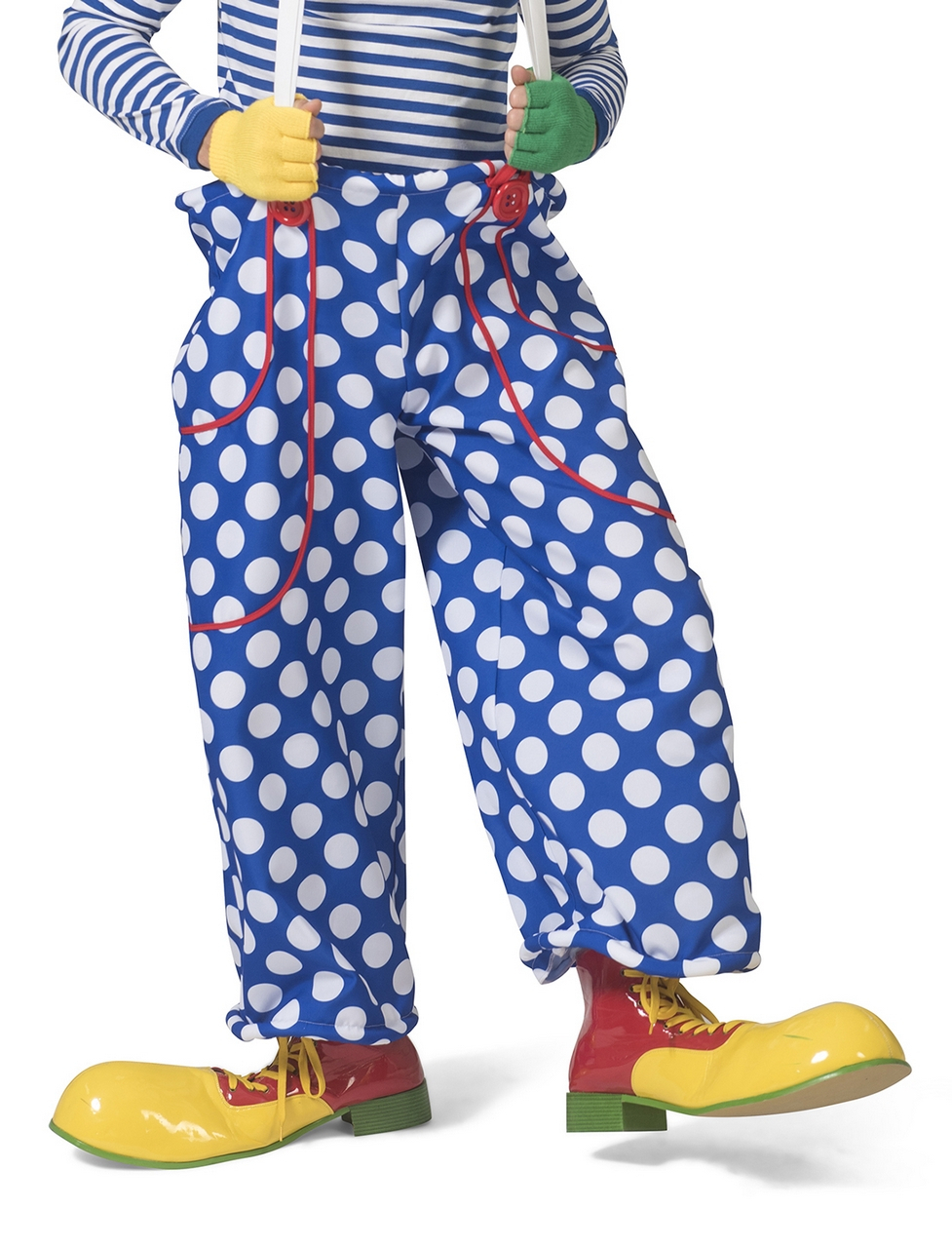 Broek Met Witte Bollen En Bretels Clown Flappie Man