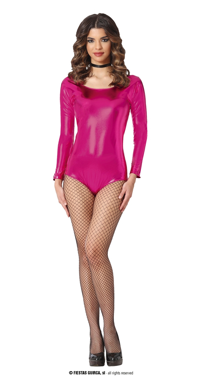 Metallic Roze Bodysuit Sylvie Vrouw Kostuum