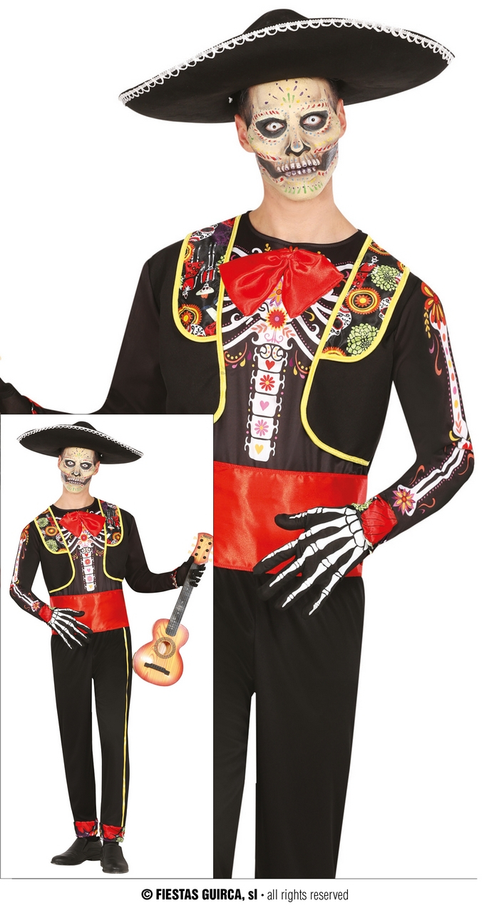 Langst Spelende Mariachi Bandlid Man Kostuum