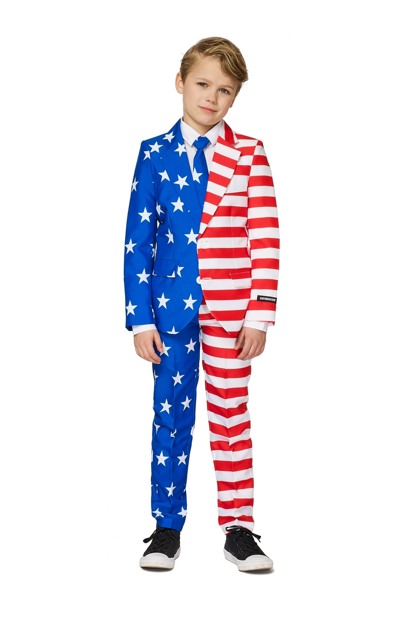 Boys USA Flag Stars And Stripes Jongen Kostuum