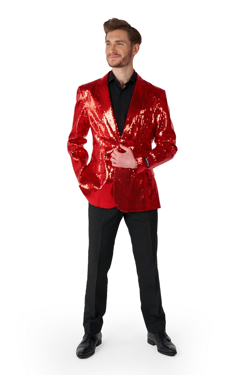 Quizmaster Sequins Red Pailletten Man