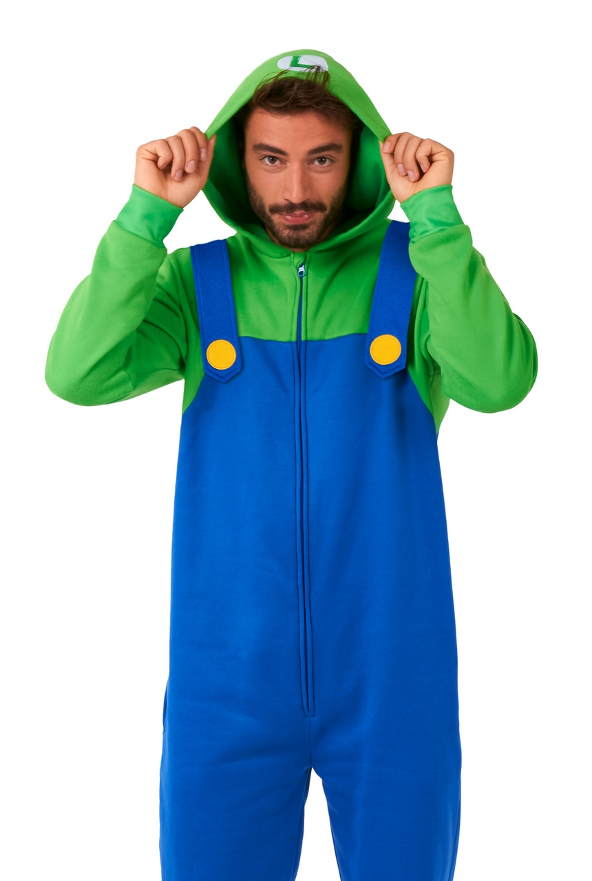 Lollige Super Loodgieter Luigi Onesie Kostuum