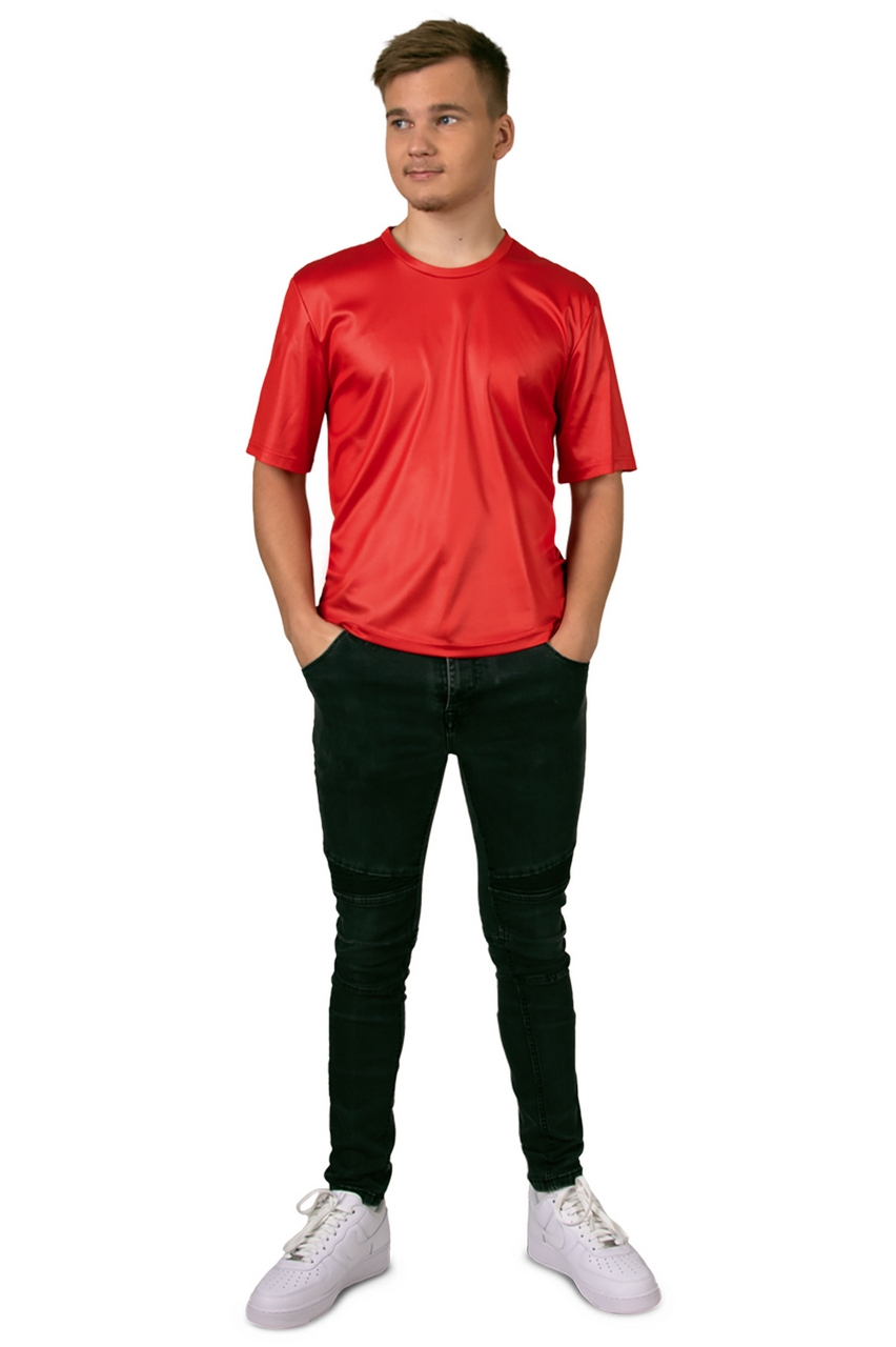 Leon Disco Shirt Neon Rood Man