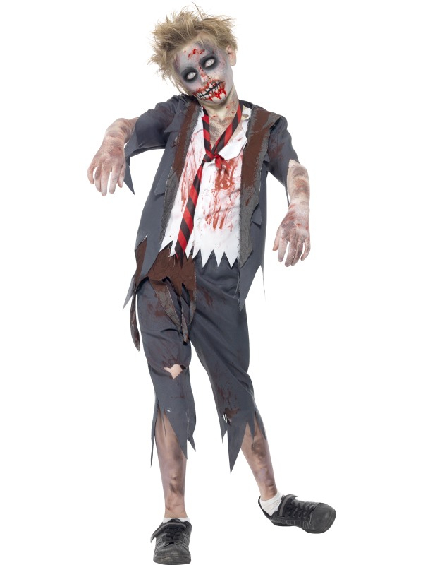 Afzichtelijk Zombie School Uniform Jongen Kostuum