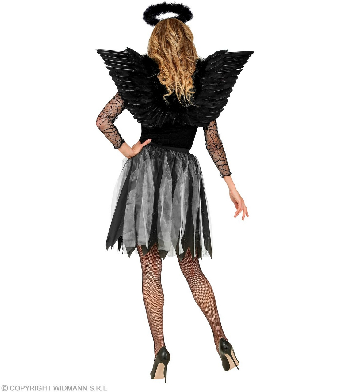 Tule Rok Zwart Wit Halloween Dark Angel Vrouw