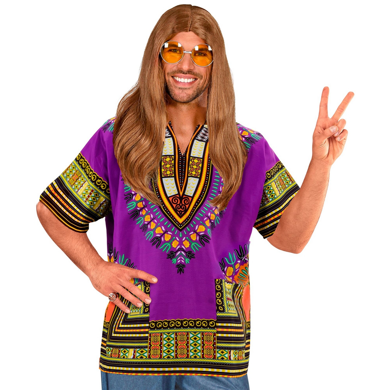 Dashiki Paars Shirt Man