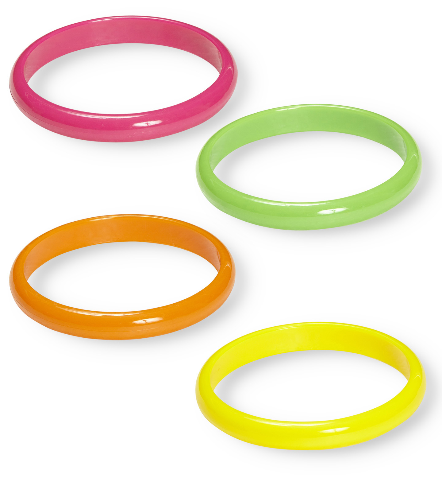 Kleurige Set Van 4 Neon Armbanden