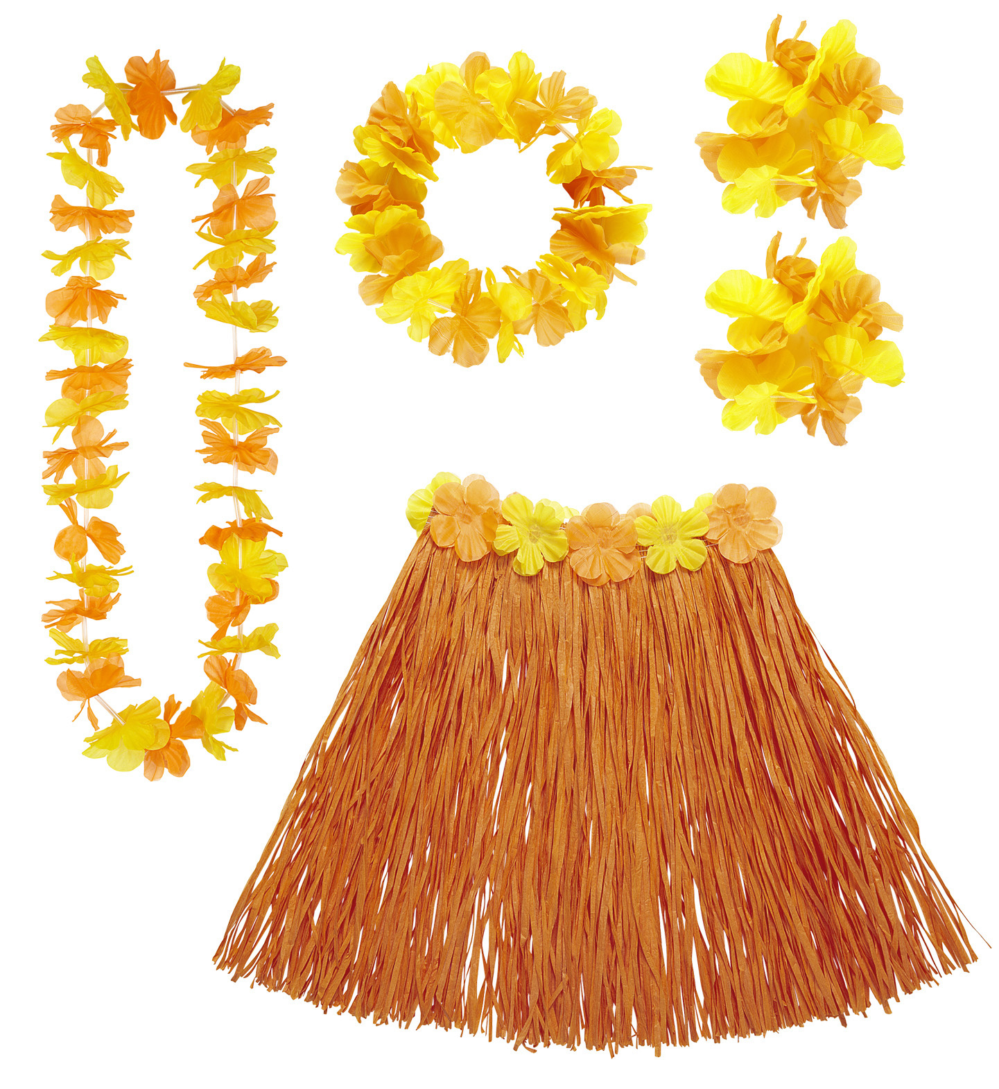 Hula Hula Hawaii Set Oranje