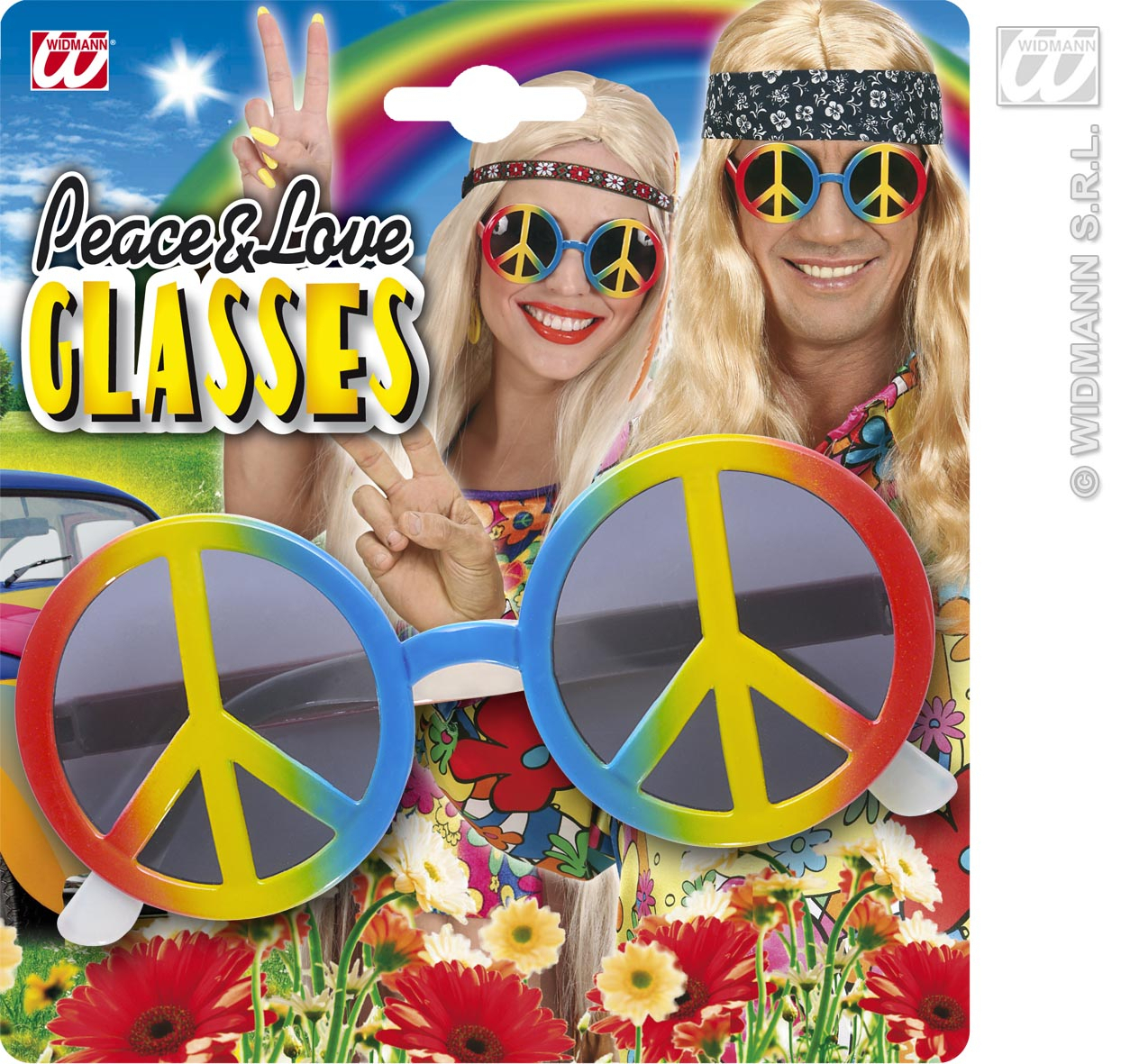 Bril, Love And Peace Multi Kleuren