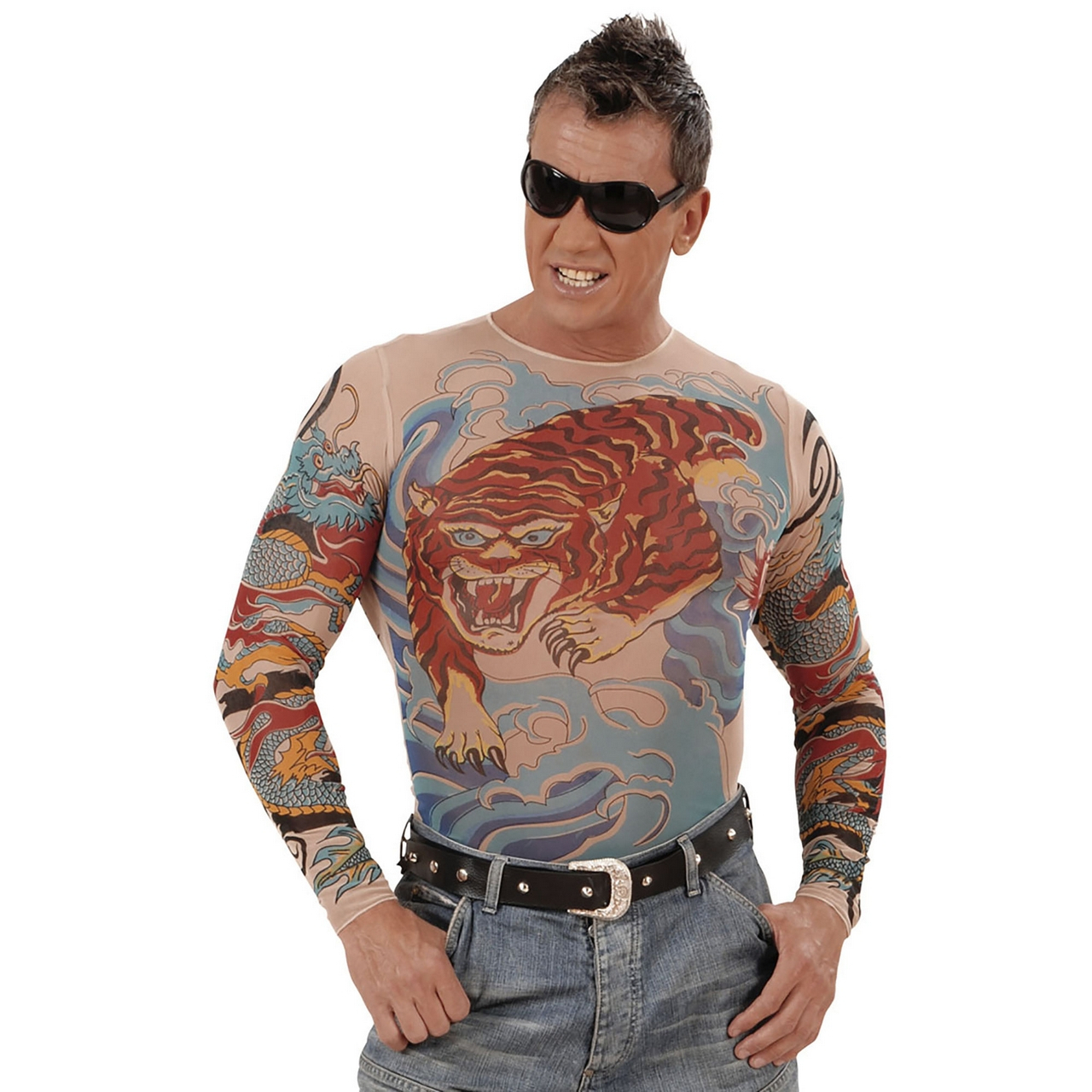 Tattoo Shirt Tijger En Draak, Man