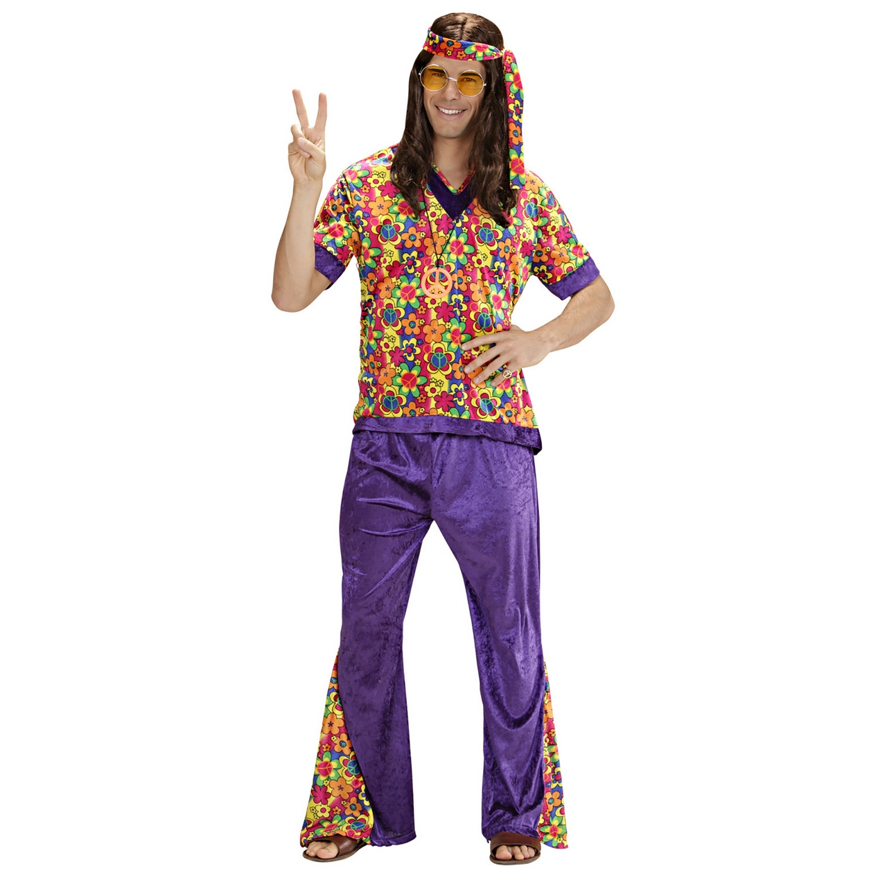 Hippie Dude Fluweel Mr Dude Kostuum Man