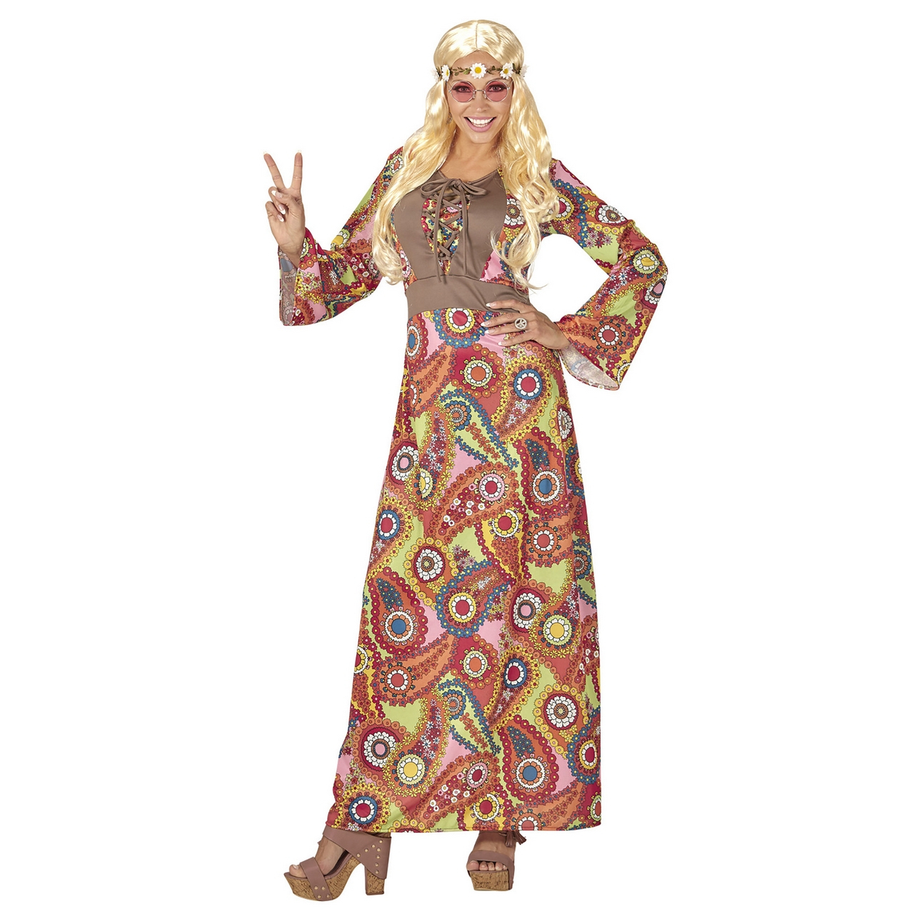 Hippie Vrouw Flower Davy Kostuum