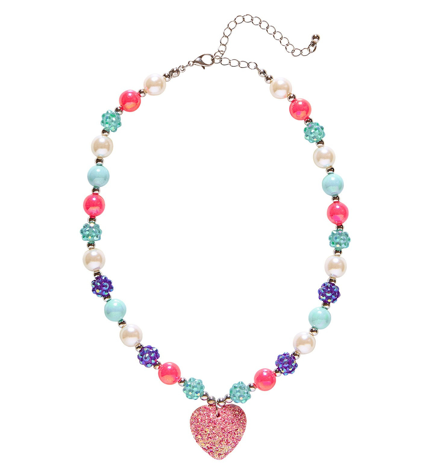 Gipsy Bedelketting Met Roze Glitter Hart