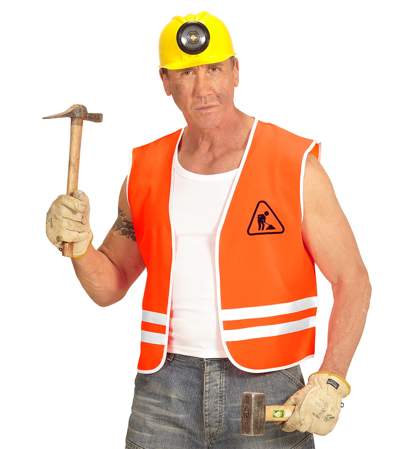 Oranje Wegwerker Vest, Volwassen