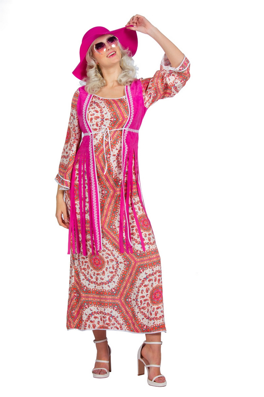 Lange Comfi Hippie Jurk Rozaline Vrouw