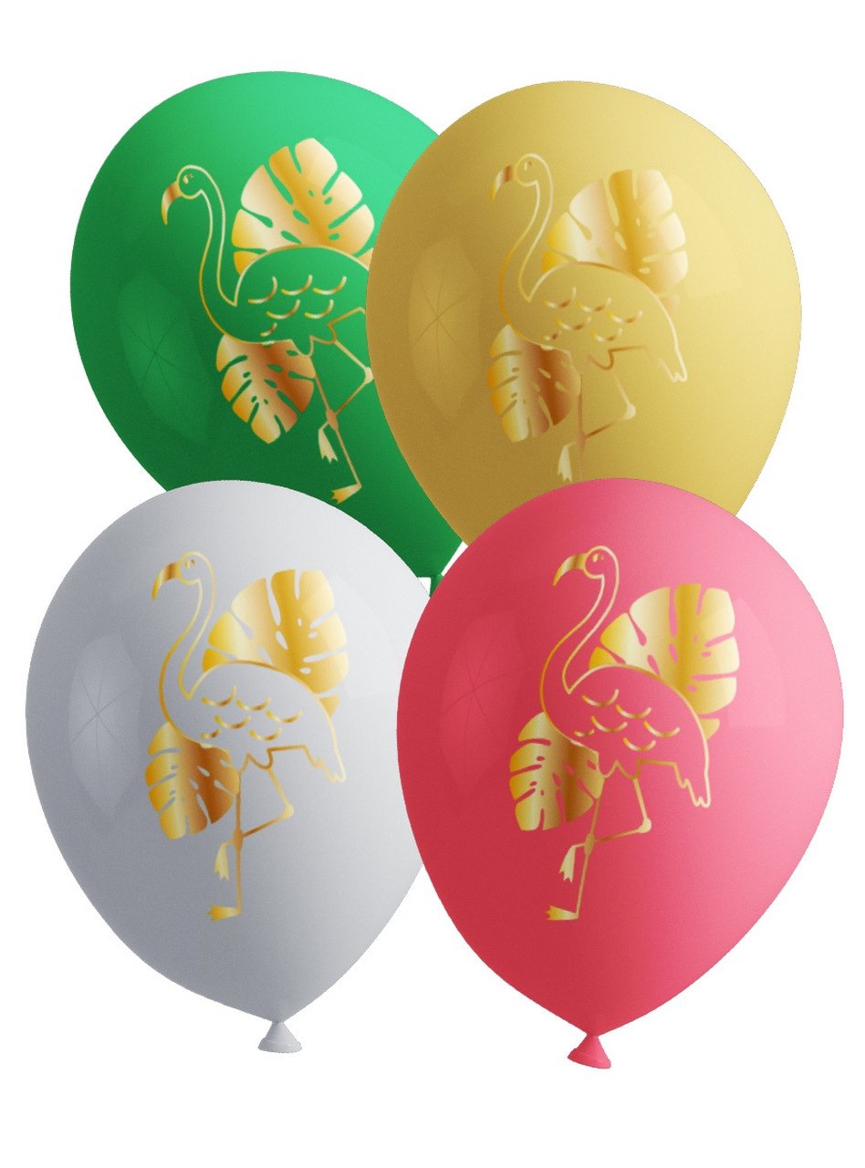 Latex Ballonnen Tropical Flamingos Party 8 Stuks