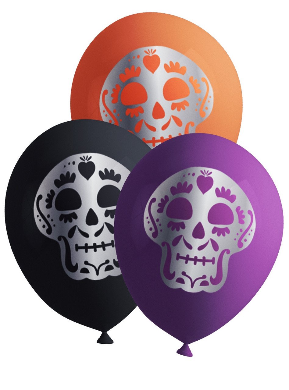 Latex Ballonnen Day Of The Dead 8 Stuks