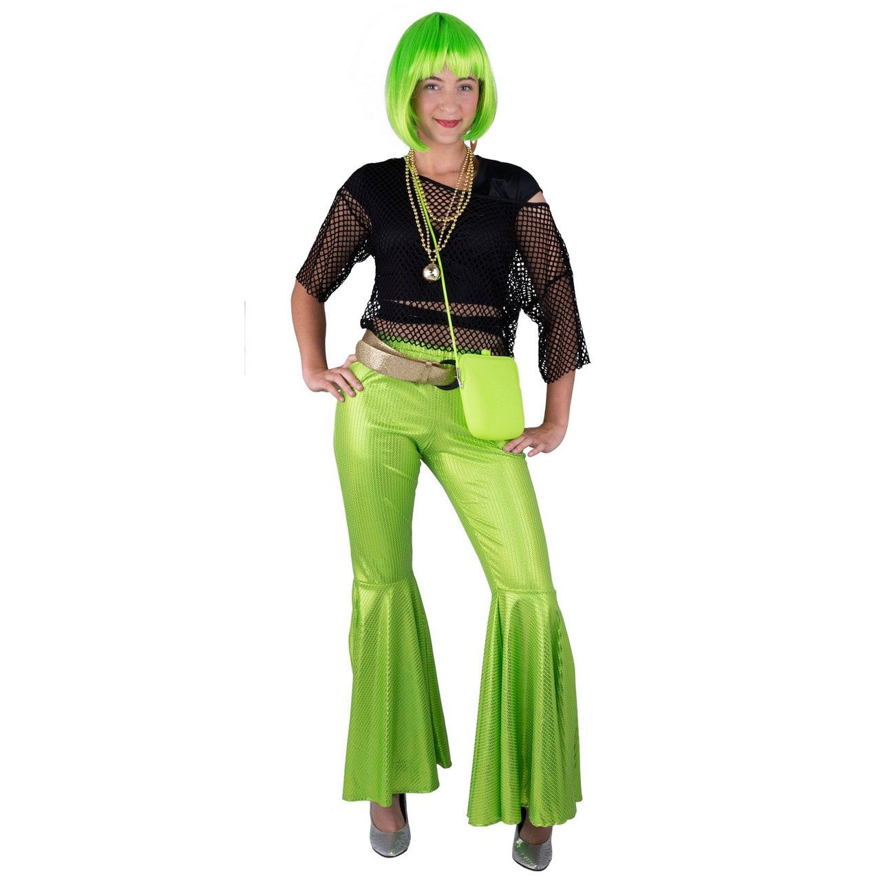 Gifgroene Disco Knaller Broek Vrouw