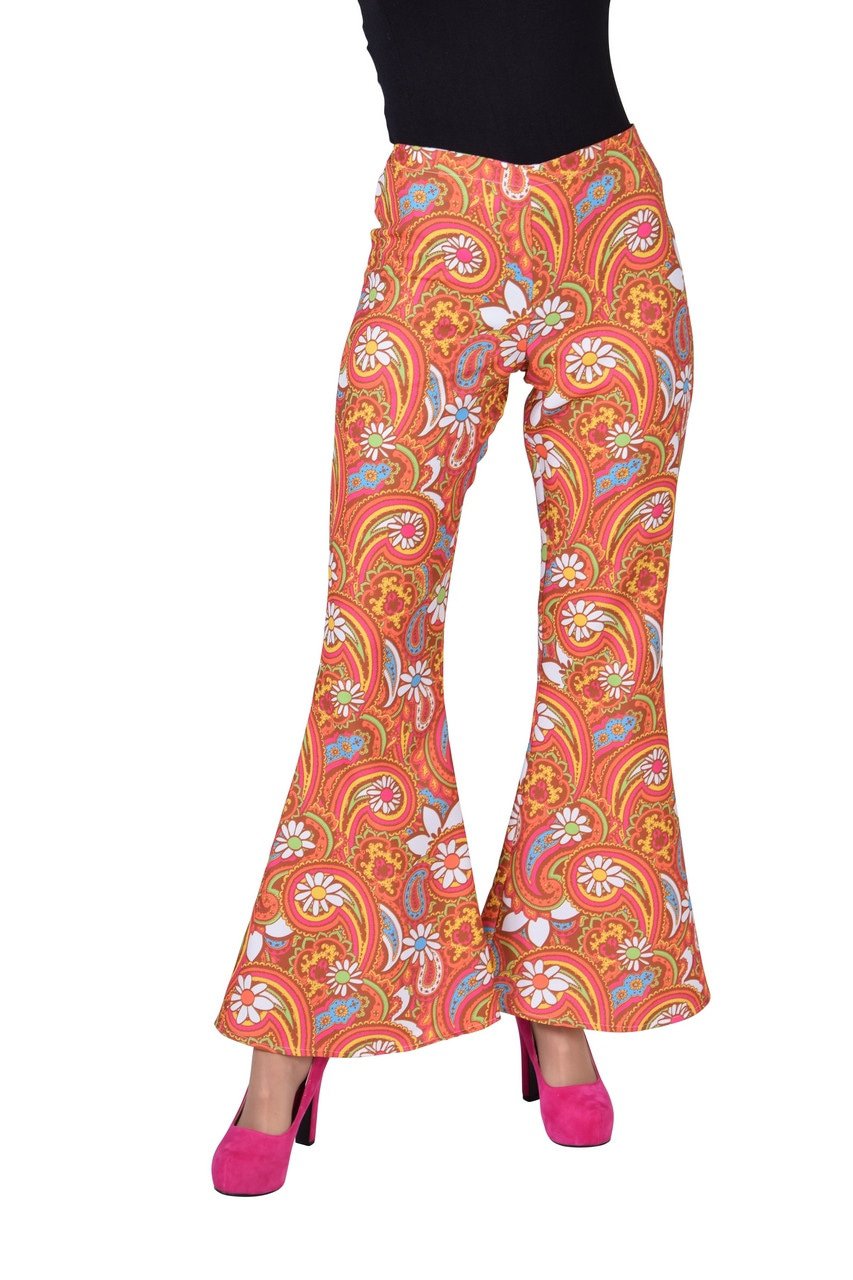 Vrolijk Tuintje Hippie Broek Oranje Vrouw