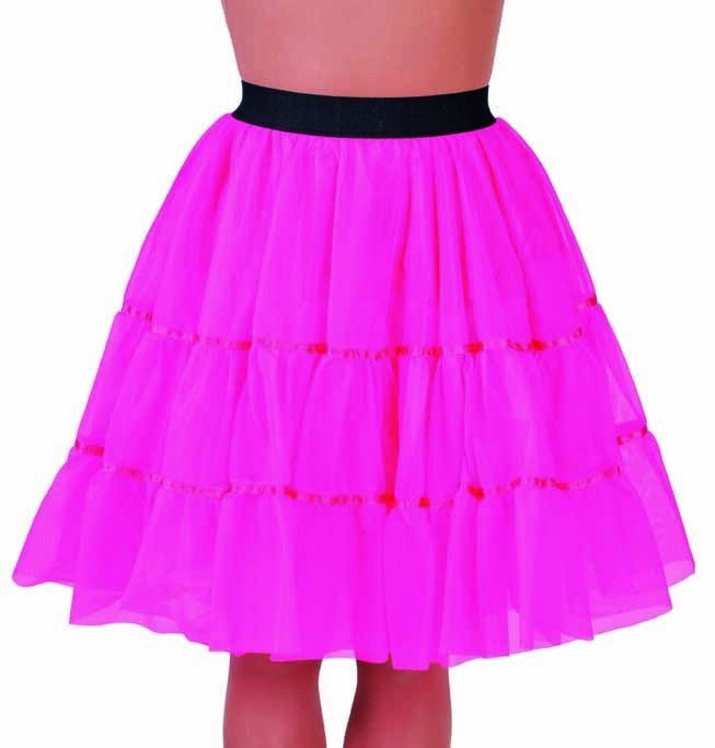 Jaren 50 High School Petticoat Roze Vrouw