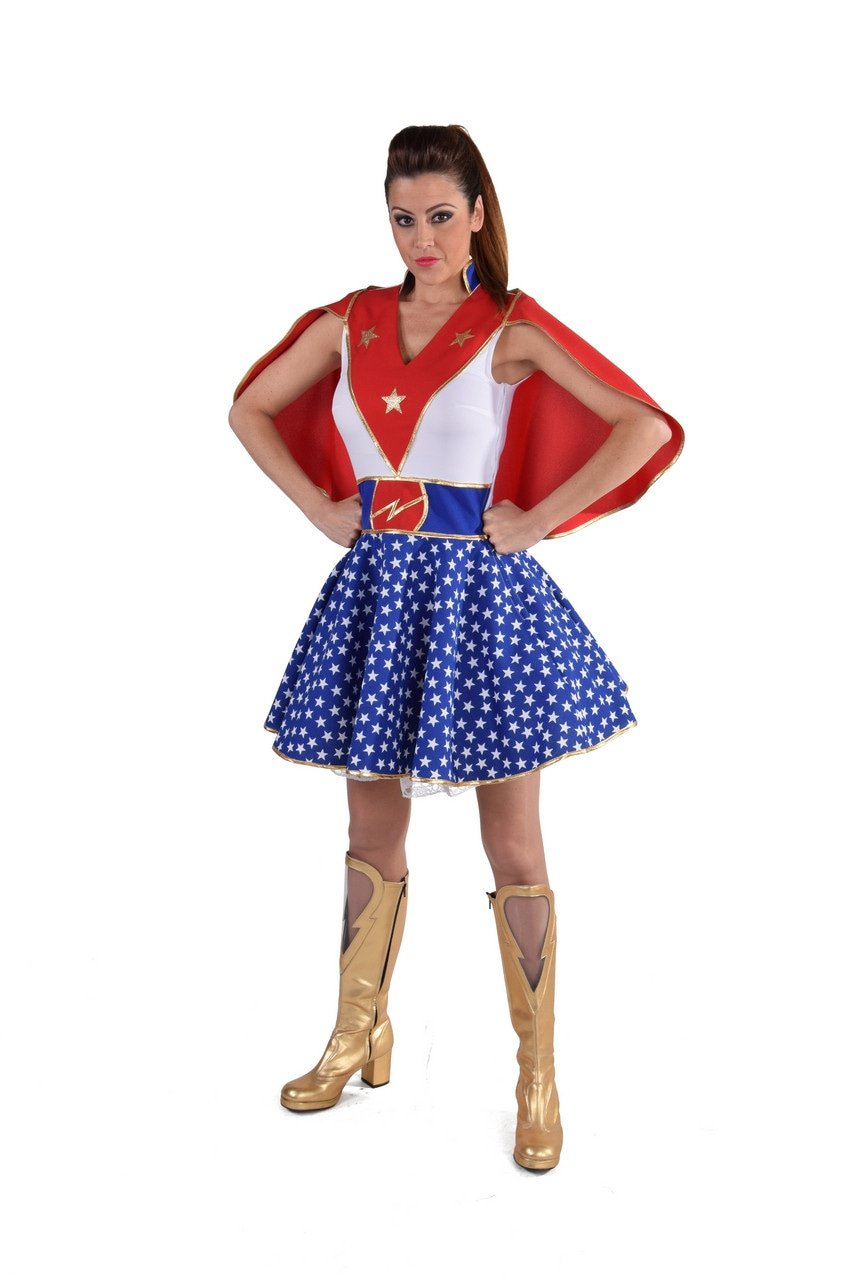 Super Ster Super Girl Vrouw Kostuum