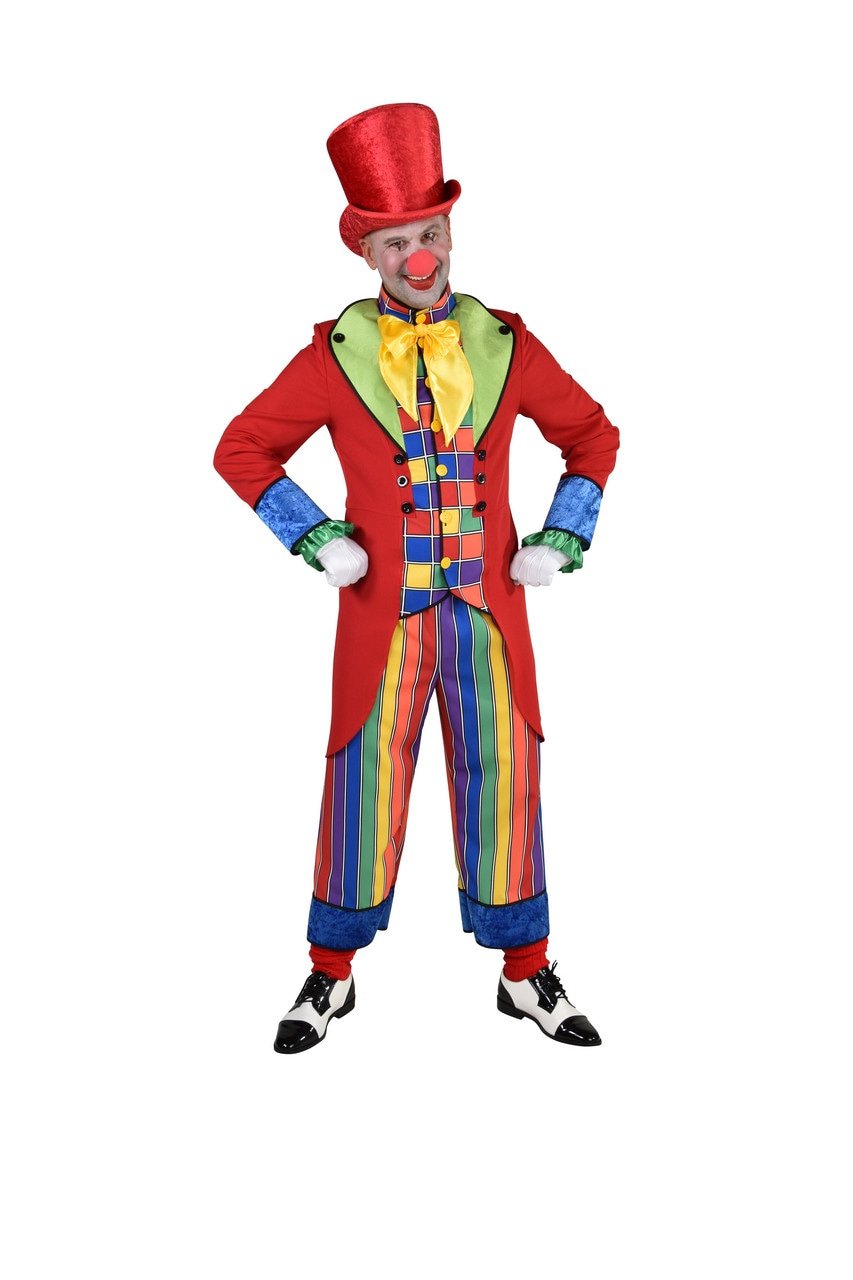 Dol Dwaas Regenboog Circus Kostuum Man