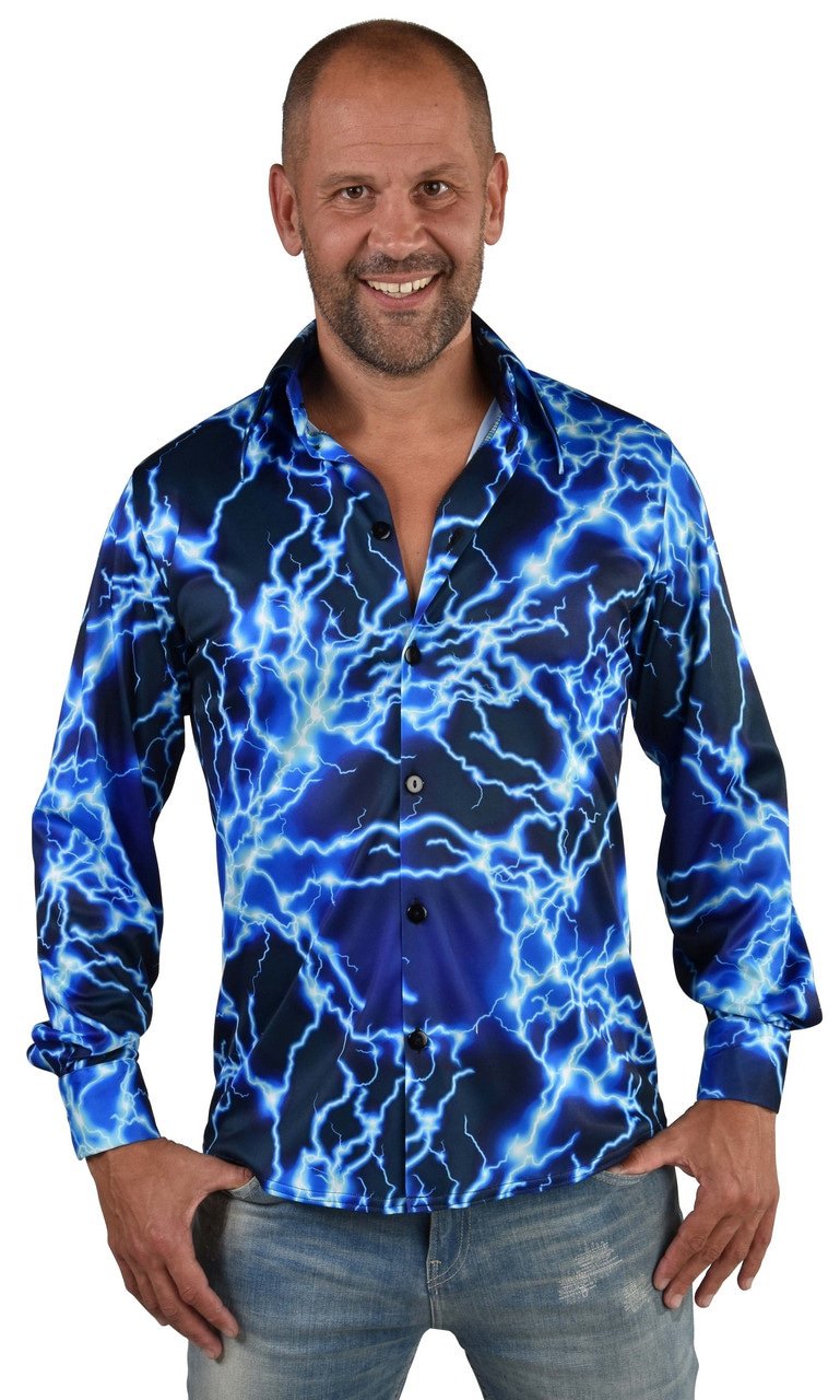 Donder En Bliksem Blauwe Blouse Man