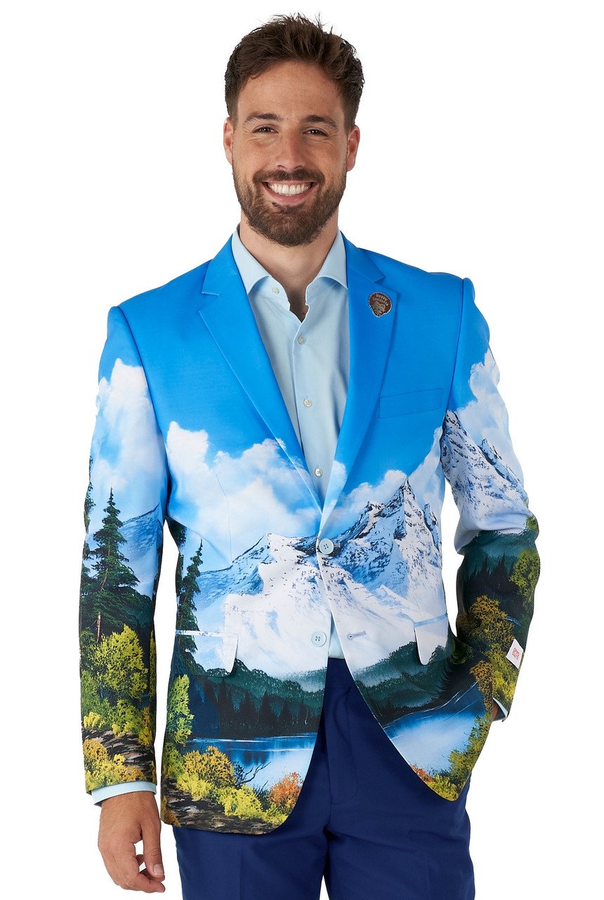 Bob Ross Blazer Happy Little Trees Colbert Man