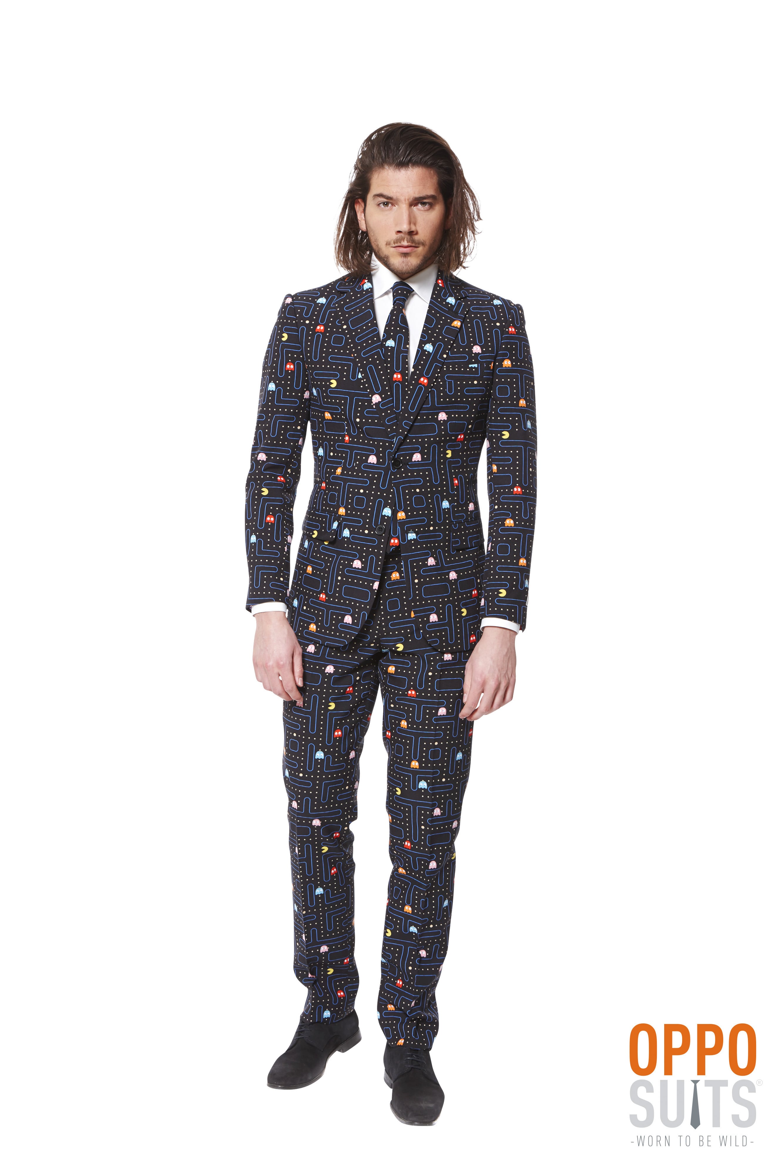 Retro Game Pac-Man Opposuit Kostuum