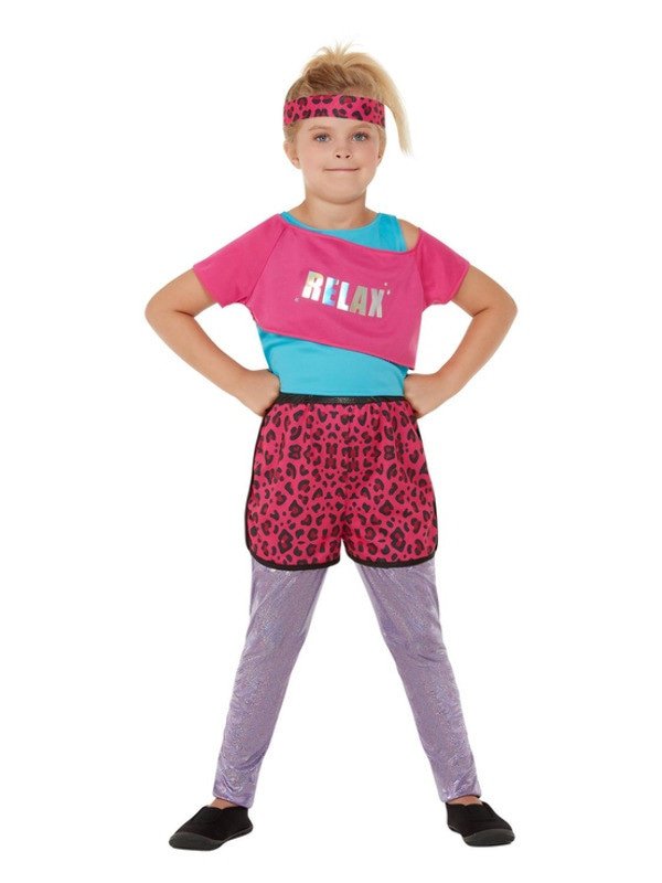 80s Roze Relax Fitness Workout Meisje Kostuum