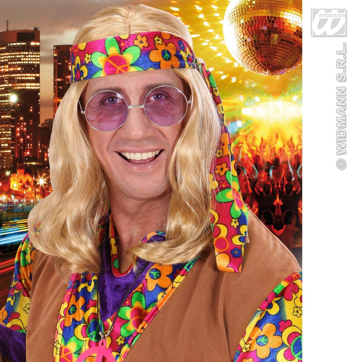 Pruik Hippie Lennon Blond