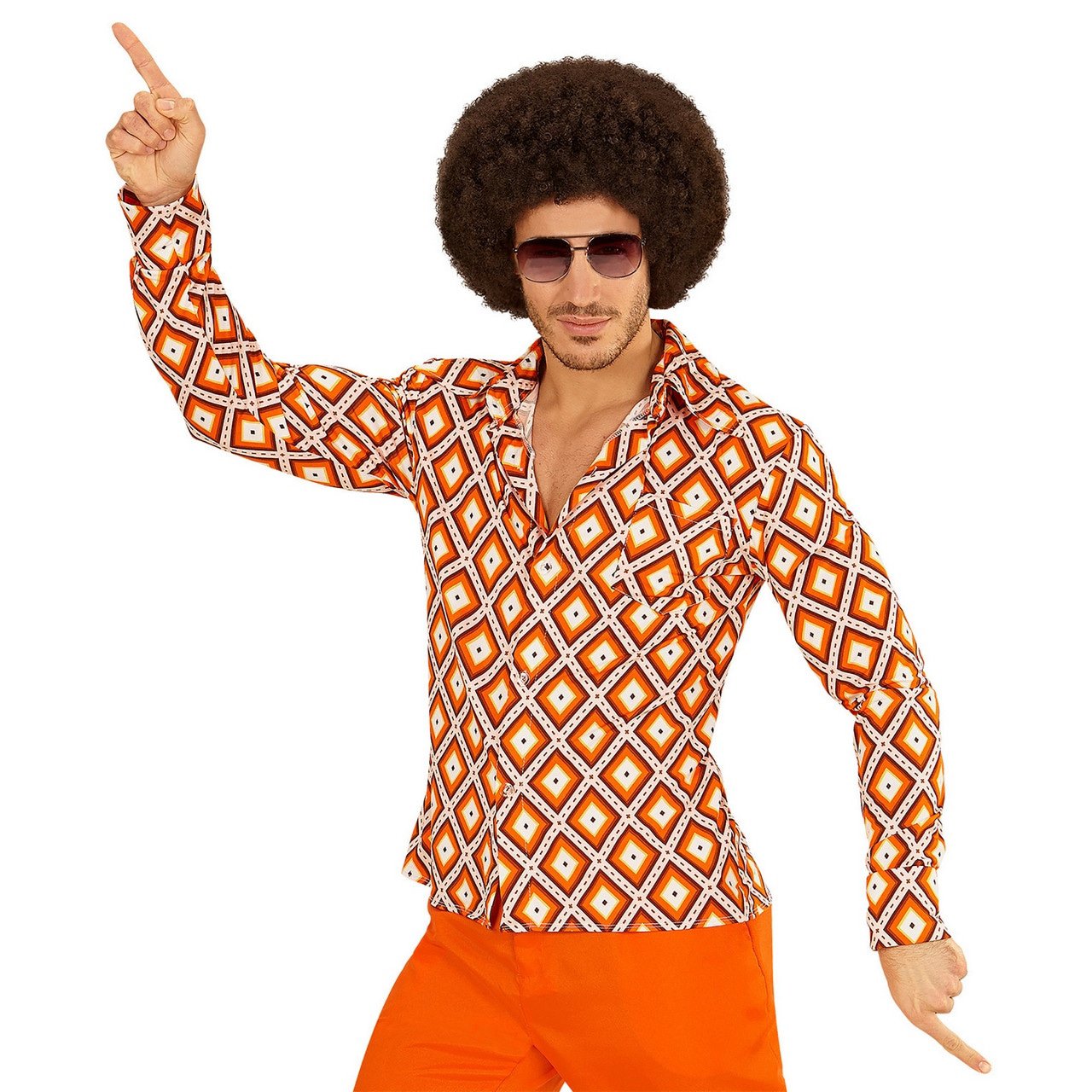 Groovy Garry 70s Heren Shirt, Ruit Man