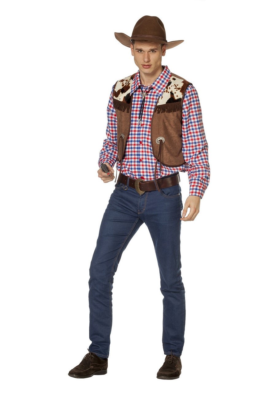 Alleen Op De Prairie Cowboy Blouse Met Vest Man