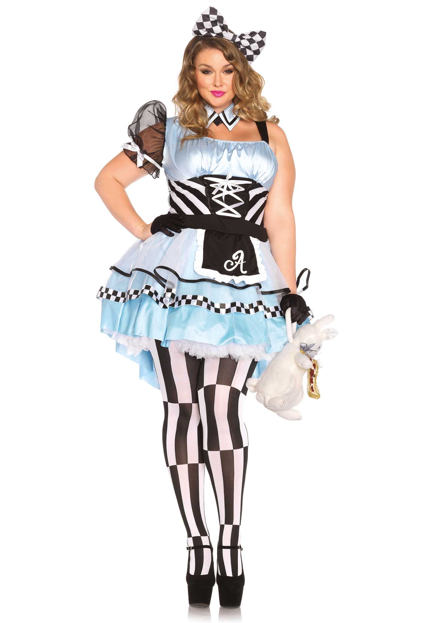 Psychedelische Sexy Alice In Wonderland Plus Size Vrouw Kostuum