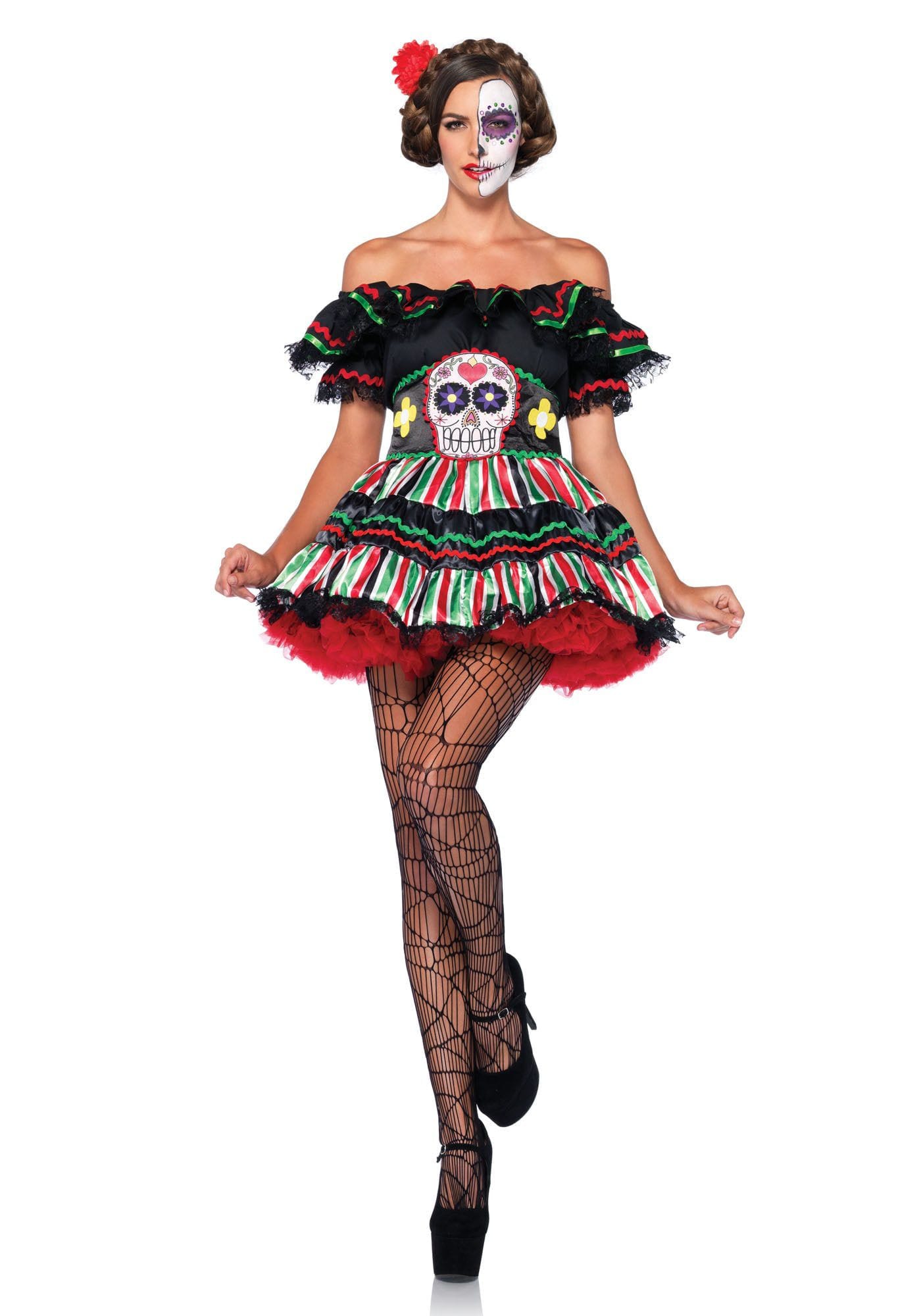 Dia De Los Muertos Sexy Jurk Vrouw Die Vind Je Bij Feestkleding 365 0475