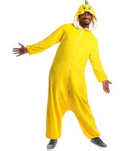 Grappige Gele Tweety Onesie Looney Tunes Kostuum