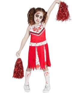 Zombie Rode Cheerleader USA Meisje Kostuum