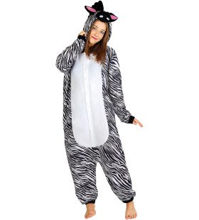 Duizelingwekkende Gestreepte Zebra Onesie Kostuum