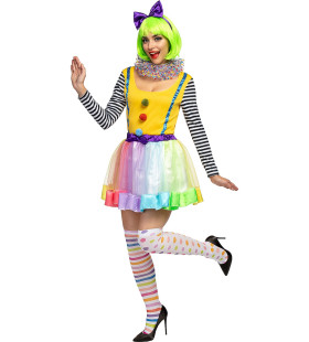 Karlijn Kleurenfestijn Clown Vrouw Kostuum