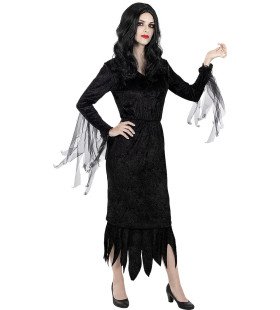 Matriarch Morticia Frump Addams Vrouw Kostuum