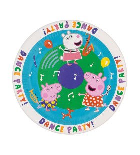 Peppa Pig Dance Party Bord 23 Centimeter 8 Stuks